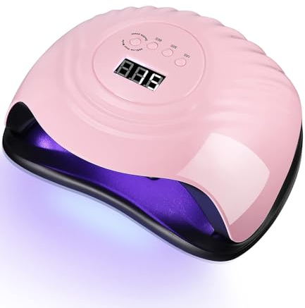 UV Lampe für Gelnägel 60W,Nageltrockner mit 30 Lampenperlen, 4 Timer, Tragbarer weißer Handgriff, LCD-Display, UV Nagellampe und LED Nagellampe in einem, UV Lampe Neonail, Nagellack Trocknergerät