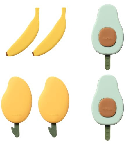 Xafrstyu 3/6 Stück Eisformen Silikon, Mini Popsicle Formen Set, Eisförmchen Popsicle Formen, Wiederverwendbar Eis am Stiel Formen für Selbstgemachte Eislutscher (2*Mango+ Avocado+ Banane)