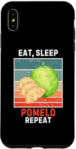 Hülle für iPhone XS Max Pomelo Repeat Vintage Pomelo Lover im Retro-Look „Eat, Sleep“