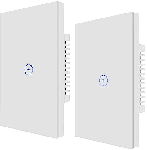Interruttore della luce Intelligente ZigBee, Controllo Vocale Funziona con Alexa e Google Home, Timer e Condivisione Dispositivo, È necessario il filo di neutro, Necessità di un hub zigbee,1 way(2PCS)