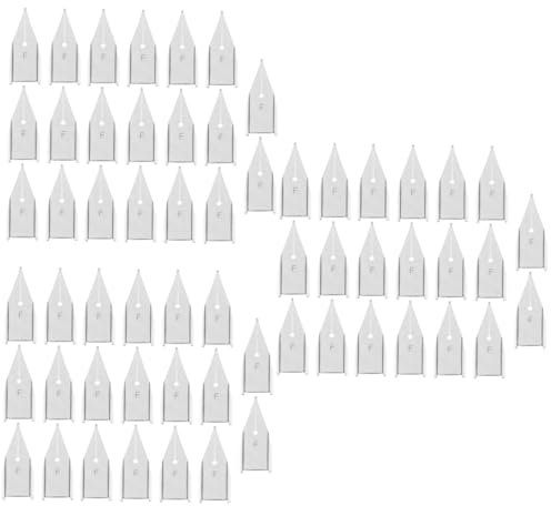 SHINEOFI 60pcs Steel Pen Nibs Replacement for Calligraphy Writing and Signing Lightweight Nibs for Fountain Pens Easy to Install Smooth Writing for Artists Students and Professionals