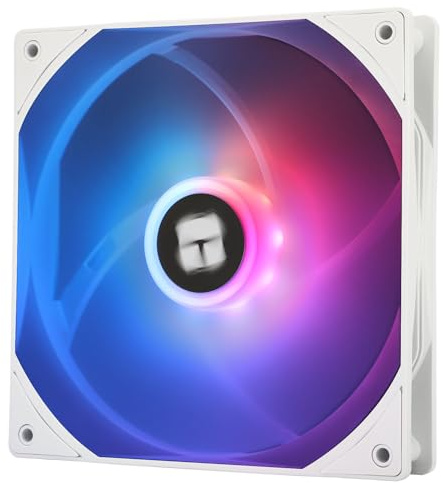 TR TL-C14CW-S Ventola di raffreddamento silenziosa 14CM,Ventola di raffreddamento dell'alloggiamento bianco,Raffreddatori della CPU con 1500RPM ad alta velocità,Connettore PWM a 4 pin