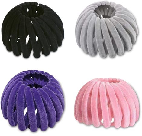 Bailinks 4er Set Vintage Dutt Haarspangen, Vogelnest Haarklammern für Damen, Rutschfeste große Haargreifer, Kunststoff Krallen Clips, Haarschmuck für Frauen und Mädchen (Mischfarbe03)