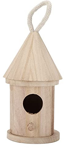 Marooma Hängendes Hölzernes Vogelhaus, Kolibri-Haus aus Holz, DIY, Rundes Vogelhaus, Hölzerne Vogelhäuschen, Handbemaltes Hängendes Vogelhaus für Garten- und (Kleine Größe 5 mit