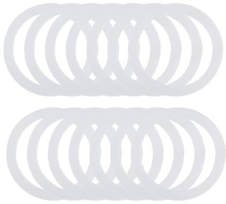 12 guarnizioni in silicone per uso alimentare (70 x 95 mm, bianco) – Guarnizioni di ricambio ermetiche per barattoli di vetro, conserve e conservazione degli alimenti