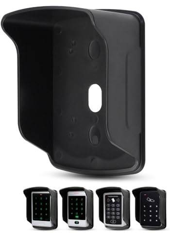 ReaIOKbii Waterproof Rain Cover Plastic Protective Case for RFID Keyboard Reader, Access Control Protector Doorbell, Black, ReaIOKbii-FYG