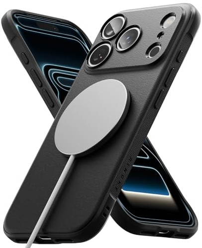 Ringke Onyx Magnetic für iPhone 17 Pro Max Hülle, [Kompatibel mit MagSafe] Griffig rutschfest Anti-Fingerabdruck Kratzfest Stoßfest Schlankes Handyhülle mit Präzisen Kameraausschnitten - Black