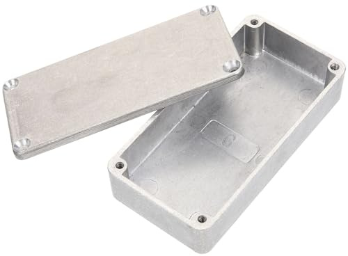 DEARMAMY Aluminiumbox für Gitarren-effektgeräte Stompbox-gehäuse aus Metall Gitarrenpedal-halterung Effekt-stompbox-koffer Gitarreneffektbox mit Glatter Oberfläche Abgerundeten Kanten Leich