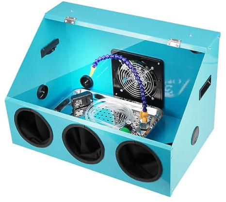 Metal Grinding and Polishing Dust Box with Fan LED Light and Water Circulation, for Cutting, Grinding, Engraving, and Polishing