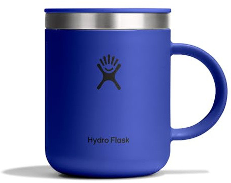 Hydro Flask – Mug Coffee 355 ml (12 oz) | Isolierter Edelstahl mit verschließbarem spritzfestem Deckel – Kalt 24 Std., heiß 12 Std. – Capri Blue