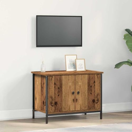 Frdhee TV Schrank Tisch Für Fernseher Fernsehschrank,TV Schrank Altholz 60 x 35 x 45 cm Holzwerkstoff,Für Wohnzimmer Esszimmer Schlafzimmer