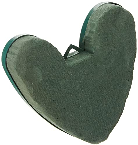Rayher 30204000 Naß-Steckform Herz für Frischblumen, Nass Steckschaum für Blumengestecke zur Hochzeit, Taufe und Geburtstag, 15 cm