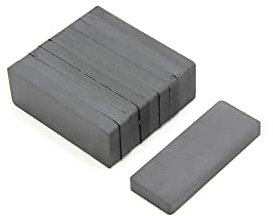 FIRST4MAGNETS FE50195-10 Magnets 50 x 19 x 5 mm dicker Y30BH Ferritmagnet, 1,5 kg Zugkraft, grau, 50mm x 19mm x 5mm