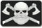 M-Tac Taktischer Aufnäher mit Totenkopf-Motiv für Militärausrüstung für Kleidung, Jacken, Rucksäcke, Hüte, mit Haken (Schwarz/Weiß)