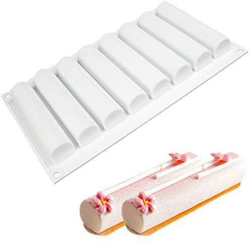 OCPO KITCHEN Müsliriegel Backform Silikonform, Energieriegel Backform Antihaft, 8 Mulden Rechteckige Silikon Backform für Brotbrot, Brownie, Cornbrot, Käsekuchen, Pudding, Muffin, Kuchen und Seife