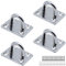 MZMing 4 Pezzi M5 Gancio per Piastra Oculare Gancio Robusto per Montaggio a Parete a Soffitto 304 Acciaio Inossidabile 4 Fori Piastra di Copertura per Barche Cinturino per Allenamento Yoga Swing Amaca