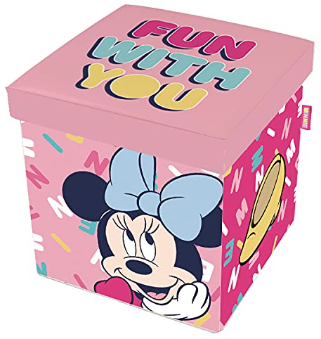 ARDITEX WD14424 Textilsitz, faltbar, 30 x 30 x 30 cm, von Disney-Minnie