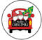 2cmØ 32-Stück! Aufkleber Sticker Briefumschlag-Siegel Post rund Merry Christmas GNOME Truck Frohe Weihnachten WICHTEL-LKW- R315