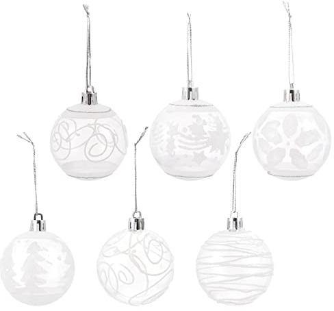 Glas Weihnachtskugeln Transparente Christbaumkugeln Weihnachtsanhänger: 6 Stücke Weihnachten Baumschmuck 5. 5cm Baumkugeln Weihnachtsbaum Kugeln Xmas Deko Außen Glaskugeln Weihnachtsdeko Anhänger
