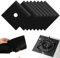 8Pcs Gas Hob Range Protectors Stovetop Burner Protector Liner Cover Cleaners Cooker Covers Reusable Gas Stove Mats for Fast Kitchen Cleaning,10.6 X 10.6 FDA Approved (8 Sheets Black)