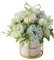 KIRIFLY Künstliche Blumen mit Vase,Unechte Blumen Deko Künstlich Pfingstrose Seide Hortensien Dekoration Blumenarrangements Hochzeit Blume Tischdekoration(Grün mit Vase)