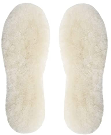 Sheepskin Insoles - Thick Warm Wool Insoles for Men & Women, Replacement for Shoes, Boots & Slippers