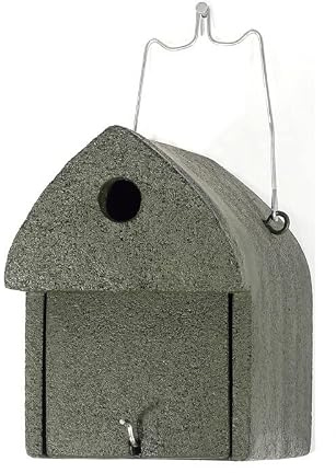 HASSELFELDT Nistkasten Holzbeton für Trauerschnäpper | Brutkasten für Vögel Wetterfest | Vogelhäuser für draußen | Nisthaus für Vögel Draussen | Vogelhaus Bird Vogelhäuser für draußen