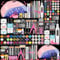Peacecolor Acrylic Nail Kit with Nail Lamp Drill Machine,Acrylic Powder and Liquid 42PCS Glitter Powder False Nail Tips Nail Art Decals and Tools Kit