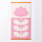 Orla Kiely Cut Stem Badetuch, Tulpe Pink & Paprika, 100 % Baumwolle (Handtuch 50 x 90 cm)