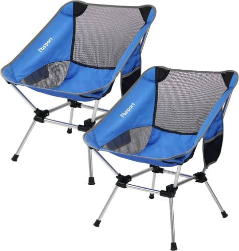 FBSPORT Campingstühle 2er-Set Faltbar Camping Stuhl Ultraleichter Leicht bis 150 kg, Klappstuhl mit Tragetasche für Outdoor Beach Wandern Picknick Fishing