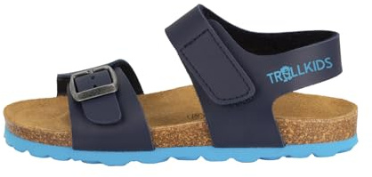 Trollkids Kids Bergen Sandal | Ergonomisch geformtes Fußbett, Decksohle aus Leder, Riemen aus unempfindlichem PU, IndividuellVerstellbare Klettverschlüsse