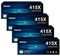 Palmtree [Mit Chip Kompatible HP 415X Multipack HP 415A Ersatz für HP Color Laserjet Pro MFP M479fdw Toner HP Color Laserjet pro MFP M479dw M479fnw M479fdn M454dw M454dn W2030A W2030X (4er-Pack)