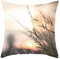 Whoiy Sofakissen 40X40 Grau, Kissen Couch Bequem Polyester Kissenbezüge 1Stück Pflanzen Sie Gras Weiß-Orange für Stuhl Wohnzimmer Schlafzimmer