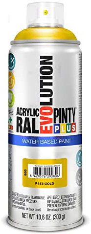 PINTY PLUS Pintura en spray EVOLUTION WATER BASED 520cc P153 Gold