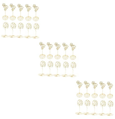 Ciieeo 3 Sätze à 10 Stück Hawaiianischer Notenhalter Namenshalter Für Den Hochzeitstisch Gastclip Menühalter-clip Namenstabellenclip Hochzeitshalter Metall Spiral- Bankett Flugzeug