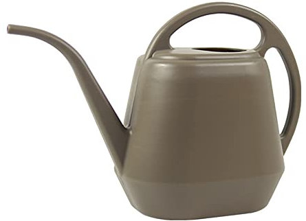 MISNODE Regadera de Plástico de 4L para Plantas de Interior, Regadera de Jardín para Flores de Casa de Plantas Al Aire Libre, Moderno(Café)