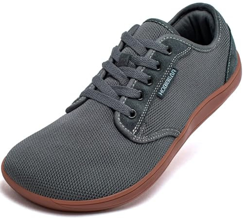 HOBIBEAR Unisex Minimalistas Zapatillas Hombre Mujer Descalzos Zapatos(Marrón grisáceo, EU 37)