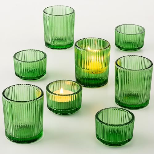 Romadedi Photophore Bougeoir Bougie Verre:Lot de 24 Bougeoirs Support pour Bougies Chauffe-Plat pour Décoration Centre De Table Mariage Fête Dîner Salon Maison Deco