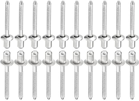 DTGN 4.8mm x 8mm (DxL) Aveugle Rivets - 50Paquet - Bien pour Machines Assemblage - 304 Inox Acier Dôme Fermé Fin Rivet