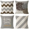 HIQE-FL Kissenbezug 4 Stück 45x45 - Geometrische Muster Dekorative Kissenhülle aus Leinen für Sofa, Outdoor, Auto, Büro, Cafe, Garten & Room