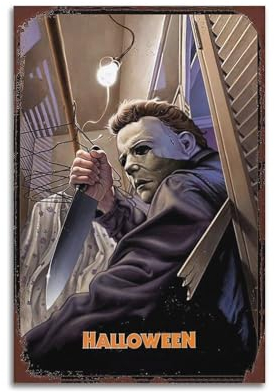 DATOZA Halloween Michael Myers Poster Dekorative Malerei Leinwand Wandkunst Wohnzimmer Poster Schlafzimmer Malerei,Wandkunst Bilddruck Moderne Familienzimmer Dekor 12x18inch(30x45cm)