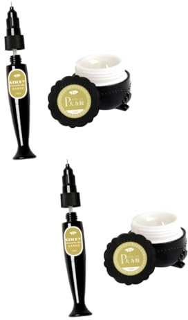 Beavorty 2 Sets Nail Art Glue Nail Paste Gel for Rhinestone Adhesive Filling Glue Pen for Manicure Tool