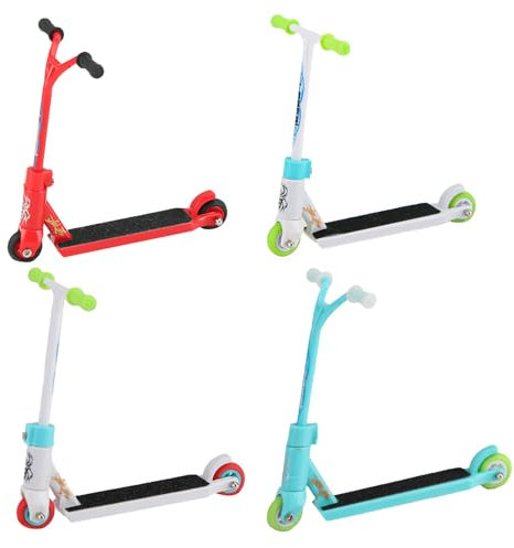 Pennle 4 Stückes Finger Skateboard, Finger Scooter, Abnehmbare Räder, Fingerspitzenbewegung, Trainiert Fingerkoordination, Mini Skateboard Ideales Spielzeug für Skateboard-Liebhaber und Kinder