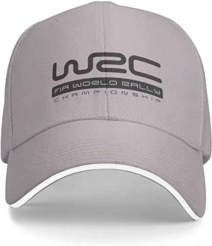TeysHa Baseballkappe Snapback Sonnenhut WRC Schwarze Kappe mit Logo der Rallye-Weltmeisterschaft Flauschige Baseballkappe für Bergsteigen Unisex Männer und Frauen