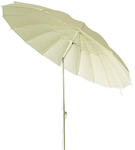asdchZen Cremefarbener Sonnenschirm, Kippbarer Gartenschirm, Uv30+ Runder Sonnenschirm, Verwendet Für Strand, Innenhof, Party