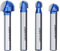 hsawbit 4-Piece Round Nose Core Box Router Bit Set 1/4-inch Shank, Cutting Dia. 1/4,5/16,3/8,1/2, Woodworking Milling Cutter Tool Set