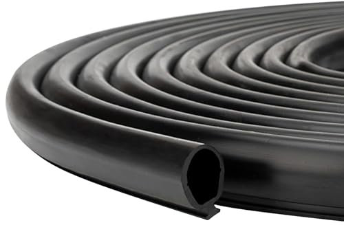 Inscrip Wohnmobil Sekundär Schiebedichtung, Wohnmobil-Gummidichtung, Universal Autotür Türdichtung Gummidichtung, Ersatz für Wohnmobil, Anhänger, Slideout-System, #018-338-BLK, Schwarz (1M)
