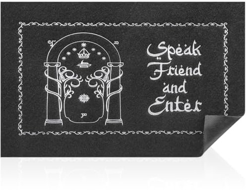 AAZZKANG Felpudo de bienvenida para puerta delantera con respaldo de goma antideslizante, absorbe rápidamente el barro, fácil de limpiar, habla con amigos y entra, felpudo decorativo