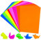 80 feuilles de papier cartonné de couleur fluorescente - 8 couleurs de papier de construction pour l'artisanat d'art, papier cartonné de couleur vive au format A4 PAC07