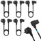 Lot de 5 Câbles Cordons d’Alimentation 3m pour Appareils - Prise CEE 7/7 Schuko vers IEC 320 C13 coudé, pour PC, Moniteur, écran d'ordinateur, vidéoprojecteur, appareils ménagers